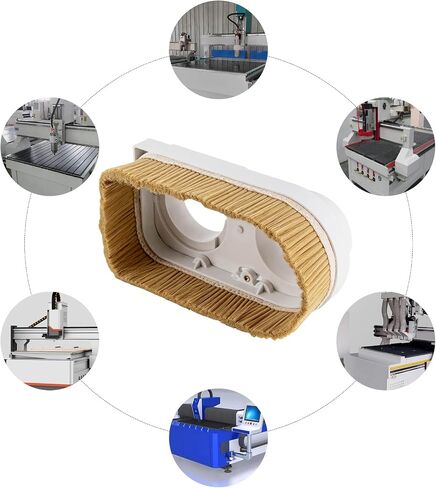 80Mm Spindle Dust Shoe, Cnc Router Dust Cover With Nylon Bristle For Spindle Abs Base Dust Collector Boot For Engraving Milling Machine, Woodworking Cnc Tools Accessories in Kuwait