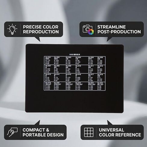Color Correction Card, Professional 24 Color Calibration Card with 24 Scientifically Calibrated ColorPatches, for Photo and Video Shoot in Kuwait