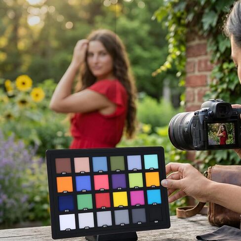 Color Correction Card, Professional 24 Color Calibration Card with 24 Scientifically Calibrated ColorPatches, for Photo and Video Shoot in Kuwait