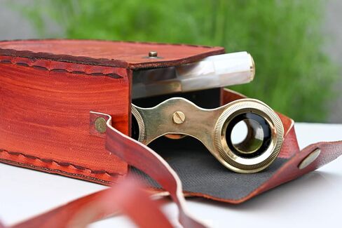 Vintage Opera Glasses for Women with Leather Case – Luxury Brass Theater Opera Glasses – Elegant Gift for Opera, Ballet, Theater Lovers in Kuwait