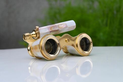 Vintage Opera Glasses for Women with Leather Case – Luxury Brass Theater Opera Glasses – Elegant Gift for Opera, Ballet, Theater Lovers in Kuwait