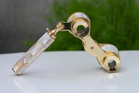 Vintage Opera Glasses for Women with Leather Case – Luxury Brass Theater Opera Glasses – Elegant Gift for Opera, Ballet, Theater Lovers in Kuwait