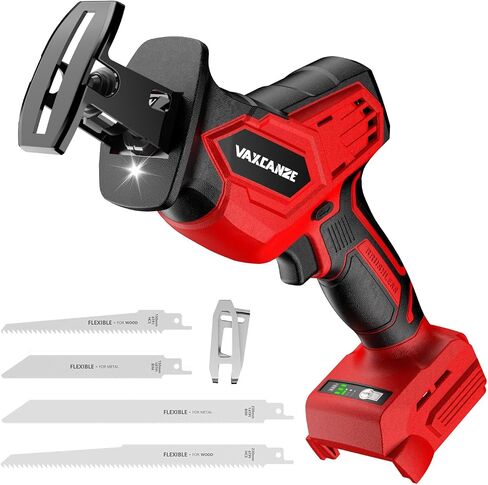 Cordless Reciprocating Saw for Milwaukee Battery, 3 Variable Speed 0-3500 Brushless Motor, Tool-free Blade Change, 4 Saw Blade Potable Recipro kit for Wood/Metal/PVC Cuts - Tool Only in Kuwait