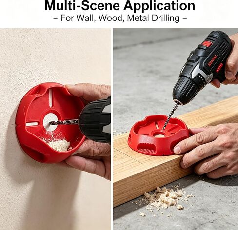 Drill Dust Collector with Drilling Position Guide, Fits Up to 0.8" Drill Bits, No-Install Lightweight Dust Catcher for Home Wall Drilling Projects in Kuwait