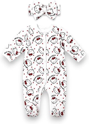 Hello Kitty Officially Licensed Baby Girls Onesie Romper, One Piece Baby Girl Clothes with Snap Button in Kuwait