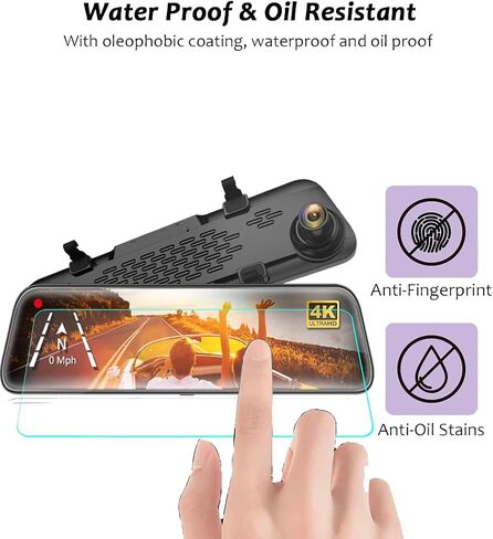 2-Pack for WOLFBOX G840S 12" Mirror Dash Cam Screen Protector | HD Clear Anti-Fingerprint Anti-Scratch TPU Screen Protector Protection Flim Compatible for WOLFBOX G840S 12" Mirror Dash Cam in Kuwait