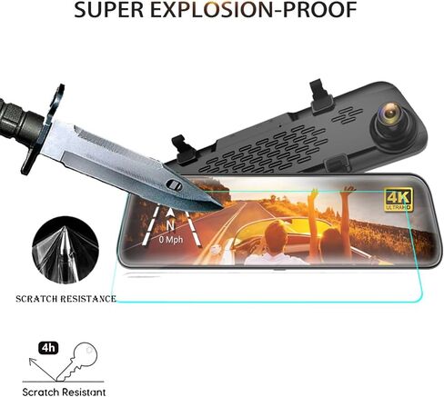 2-Pack for WOLFBOX G840S 12" Mirror Dash Cam Screen Protector | HD Clear Anti-Fingerprint Anti-Scratch TPU Screen Protector Protection Flim Compatible for WOLFBOX G840S 12" Mirror Dash Cam in Kuwait
