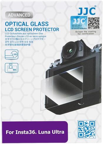 JJC 2Pcs Screen Protector for Insta360 Luna Ultra, 9H Ultra Clear Tempered Glass Lens Protector LCD Display Film for Luna Ultra Accessories, 0.3mm Anti-Fingerprint Anti-Scrach Camera for Travel in Kuwait