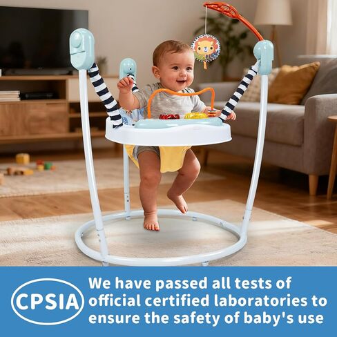 Baby Jumper Activity Center with lusic Lights & Sounds -Gentle llonster Baby Bouncer Stationary Entertainment PlayStation with Interactive Toys for 6-12 Months Development in Kuwait
