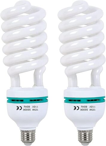Skytex 2pcs 135W Light Bulb 5500K CFL Daylight Spiral Softbox Lighting Kit Bulb in E27 Socket for Photography Photo in Kuwait