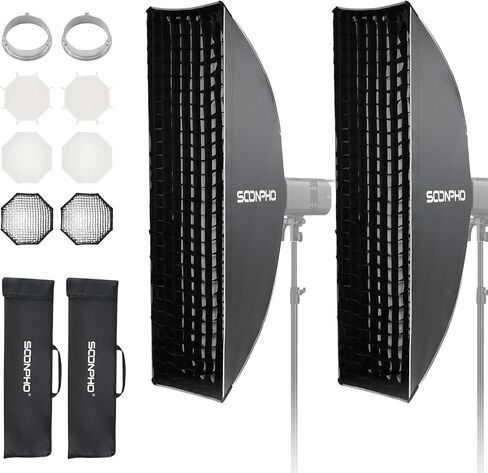 Soonpho 47"/120cm Octagonal Softbox, Quick Release Bowens Mount Softbox with Honeycomb Grid, Light Diffusers, Bag for Godox SL60W, SL60IID, SL60IIBI, for Neewer CB60B, FS150B, CB100C, for Amaran 200xS in Saudi Arabia