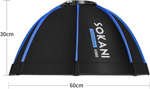 Sokani 23.6"/60cm Octagonal Softbox, Bowens Mount with Honeycomb Grid | Quick Release, Light Diffuser Modifier with Carry Bag, for Bowens Mount COB Lights, for Photography, Videography in Kuwait