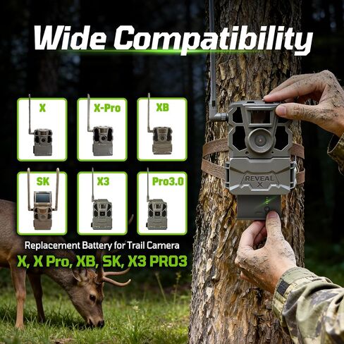 Tactacam Lithium Battery Pack, Compatible with Tactacam Reveal Trail Cameras, 4-Pack Rechargeable Battery Kit with Charger Station,High Capacity Replacement Power Set for Hunting Outdoor Surveillance in Kuwait