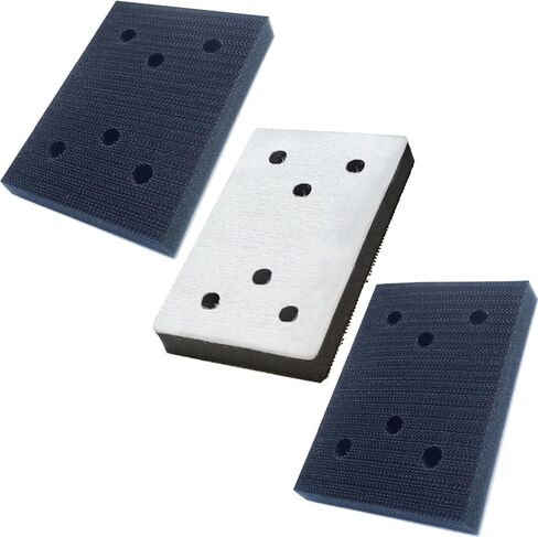 FOWOK 3" x 4" Foam Sanding Pads, 3 Pcs Sanding Interface Pads, Hook & Loop Design for 3x4 Sanders -FSP343 in Kuwait