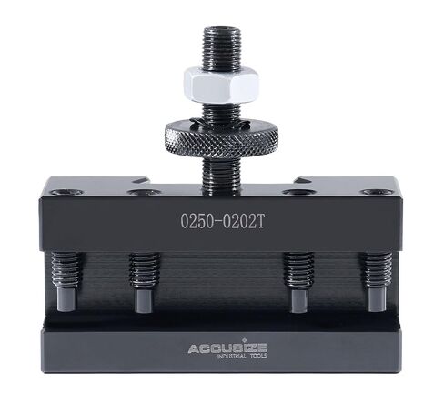Accusize Industrial Tools Style Bxa Boring, Turning and Facing Holder, for 5/8'' Turning Tools, Quick Change Tool Holder, Style 2, 0250-0202 | V-Groove Holder for BXA Posts, Fits 1/4 in to 5/8 in Tool Bits, 1/2 in Shank, Steel, Boring Bar Not Included, 02 in Saudi Arabia