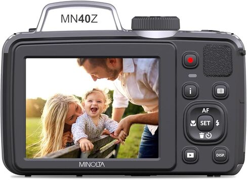Minolta MN40Z-S 20 MP / 1080P FHD Bridge Camera w/40x Optical Zoom (Silver) Bundle with Deco Photo Camera Bag for DSLR and Mirrorless Cameras and Western Digital Purple 64GB microSD Card in Kuwait