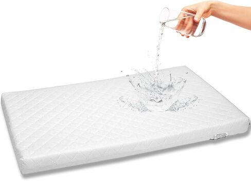 First Essentials Baby Bassinet Mattress Pad (Rectangle, 18X36) for Newborn Comfort Breathable Easy Clean Hypoallergenic Waterproof Made in USA in Kuwait
