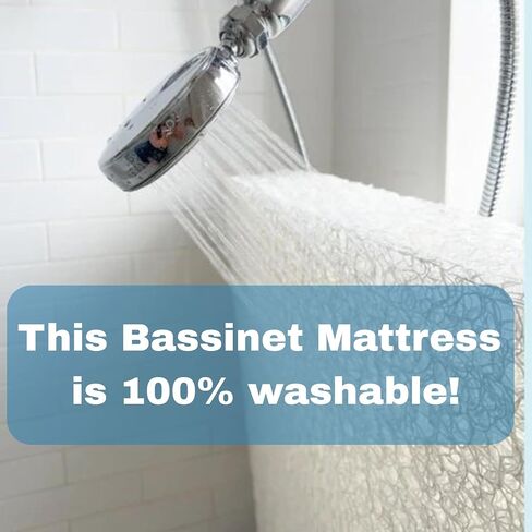 First Essentials Baby Bassinet Mattress Pad (Rectangle, 18X36) for Newborn Comfort Breathable Easy Clean Hypoallergenic Waterproof Made in USA in Kuwait