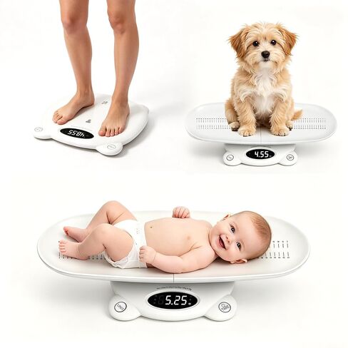 Digital Baby Scale, Baby Weight Scale Newborn Accurate Pet Scale with Removable Tray and Tare Function Up to 256 Pounds for Puppy Toddler Kids Adult in Kuwait