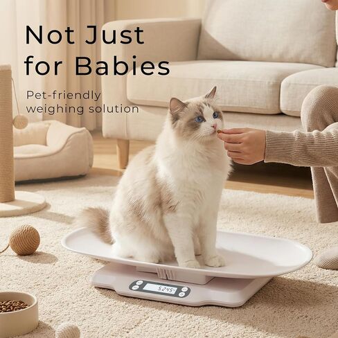 Baby Scale for Weighing, Multi-Function Infant & Pet Scale with Hold Function,Curved Removable Tray,Weight Tracking, Max 66 Lbs, Accurate Digital Scale for Newborns,Toddlers,Puppy,Cat, Auto Off in Kuwait