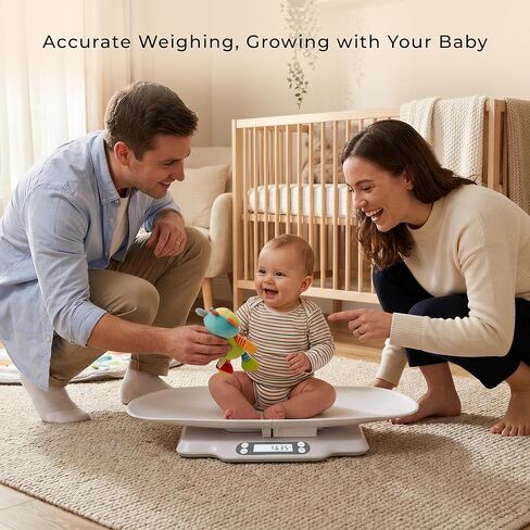 Baby Scale for Weighing, Multi-Function Infant & Pet Scale with Hold Function,Curved Removable Tray,Weight Tracking, Max 66 Lbs, Accurate Digital Scale for Newborns,Toddlers,Puppy,Cat, Auto Off in Kuwait