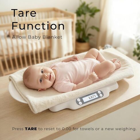 Baby Scale for Weighing, Multi-Function Infant & Pet Scale with Hold Function,Curved Removable Tray,Weight Tracking, Max 66 Lbs, Accurate Digital Scale for Newborns,Toddlers,Puppy,Cat, Auto Off in Kuwait