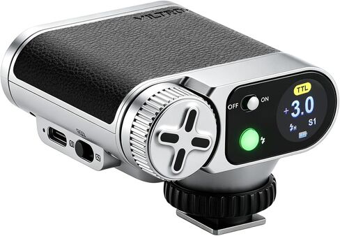 VILTROX TTL Retro Camera Flash for Fujifilm, 1/8000s HSS Mini Flash Speedlite, 1s Recycle Time, 24Ws Compact On-Camera Flash with Touchscreen, S1/S2 Optical Trigger, Portable Photography Flash in Kuwait
