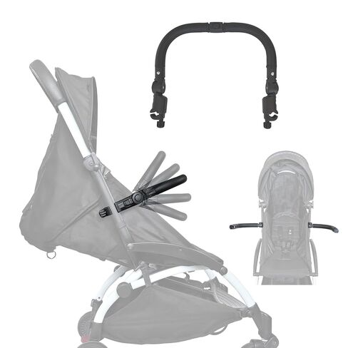 SeedFuture Bumper Bar Replacement Compatible for Stroller, Black | Install as Detachable Armrest, Footrest, Handlebar Extension in Kuwait
