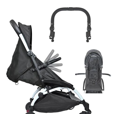 SeedFuture Bumper Bar Replacement Compatible for Stroller, Black | Install as Detachable Armrest, Footrest, Handlebar Extension in Kuwait