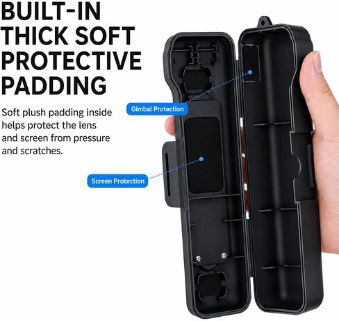 Protective Case for DJI Osmo Pocket 4 & 3 with Filter Slots | Hard shell travel case with 4 magnetic filter slots for secure storage and protection of DJI Osmo Pocket 4 & 3. in Saudi Arabia