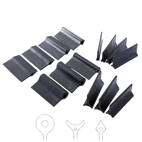 14Pcs Flexible Rubber Polishing Pad, Rubber Sanding Grips for Convex & Concave Profiles, Contour Detail Sanding Grip Pad for Woodworking, Automotive Refinishing & Crafts(Black) in Kuwait