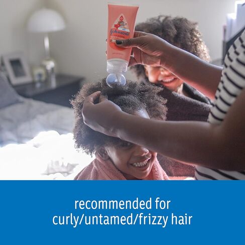 Bundle of Johnson's Kids Curl-Defining, Frizz Control, Tear-Free Kids Shampoo + Shea Butter, Paraben-, Sulfate- & Dye-Free, 13.6 fl. oz + Curl Defining Leave-In Conditioner, 6.8 fl. oz in Kuwait