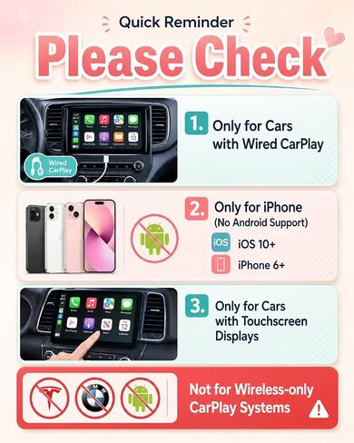 OTTOCAST Baby Car Camera 2026,Wireless CarPlay Adapter (No Android Support) | Display the Baby View on the Original Car Screen,Split Screen for Navigation & Baby Monitor,Wired CarPlay to Wireless in Kuwait