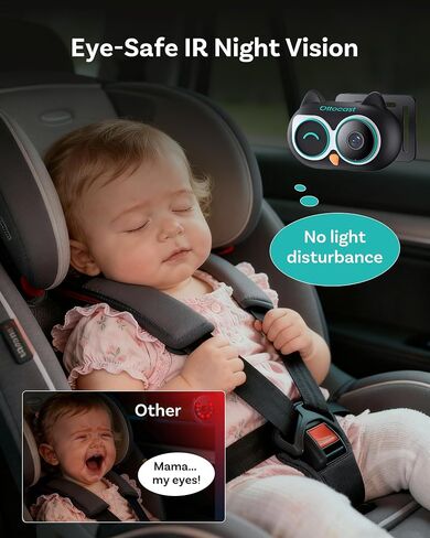 OTTOCAST Baby Car Camera 2026,Wireless CarPlay Adapter (No Android Support) | Display the Baby View on the Original Car Screen,Split Screen for Navigation & Baby Monitor,Wired CarPlay to Wireless in Kuwait