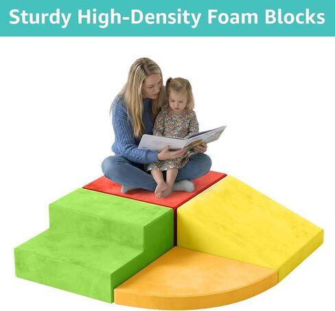YENING Foam Climbing Blocks for Toddlers 1-3 Baby Climbing Toys for 1 Year Old Soft Play Set for Babies 6-12 Months Indoor 4 Piece in Kuwait