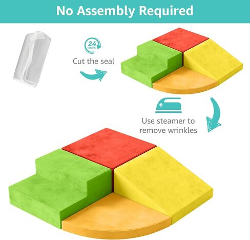 YENING Foam Climbing Blocks for Toddlers 1-3 Baby Climbing Toys for 1 Year Old Soft Play Set for Babies 6-12 Months Indoor 4 Piece in Kuwait