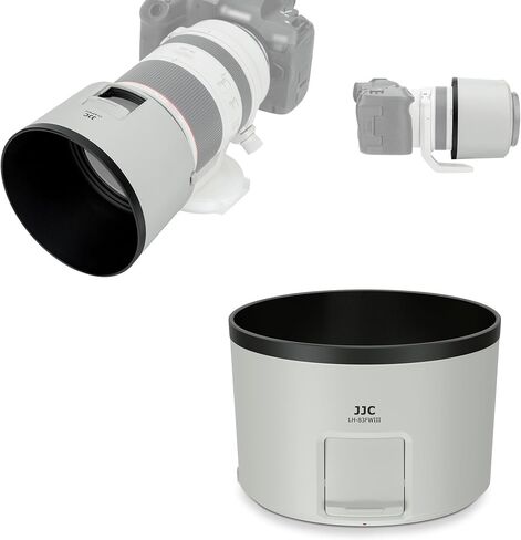 JJC ET-83FW III Lens Hood for Canon RF 70-200mm f/2.8L & RF 100-500m Lens | Replaces Canon ET-83FW Hood, Reversible, Compatible with 77mm Filter/Cap, with Side Window for ND CPL Filter Rotating in Kuwait