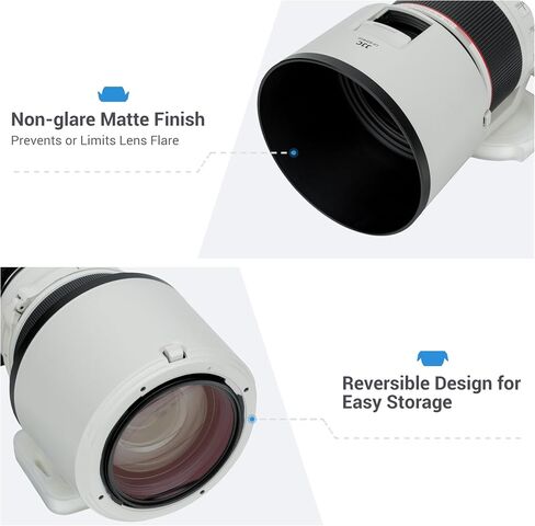 JJC ET-83FW III Lens Hood for Canon RF 70-200mm f/2.8L & RF 100-500m Lens | Replaces Canon ET-83FW Hood, Reversible, Compatible with 77mm Filter/Cap, with Side Window for ND CPL Filter Rotating in Kuwait