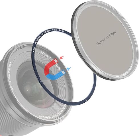 Kase 82mm Magnetic Inlaid Filter Adapter Ring Kit for Screw-in Filter | Convert 82mm Threaded Filter to Magnetic, Ultra-slim & Aluminum Alloy in Kuwait