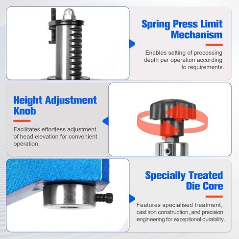Generic Manual Arbor Press 0.5 Ton Capacity Iron Heavy-duty Manual Desktop Arbor Press for Stamping Bending Stretching Forming in Kuwait