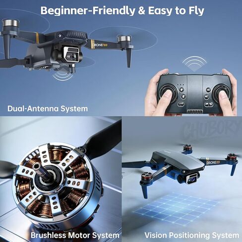 4K Drone with Camera for Beginners 84 min Flight Time 3 Batteries 2650 ft Control Range, WiFi Quadcopter Brushless Motor, Auto Hover, Follow Me in Kuwait