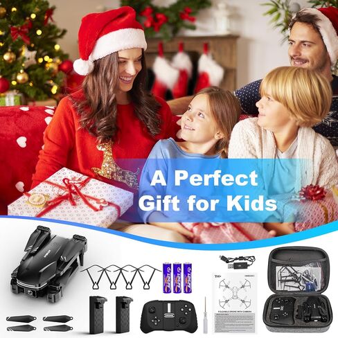 1080P Drones with Camera for Adults, FPV App Control Quadcopter with Carrying Case, Foldable Drone with 2 Batteries, Optical Flow Hover, One Key Start, 3 Speed Modes and 360° Flip in Kuwait
