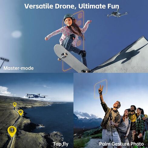 4K Drone with Camera for Beginners 84 min Flight Time 3 Batteries 2650 ft Control Range, WiFi Quadcopter Brushless Motor, Auto Hover, Follow Me in Kuwait