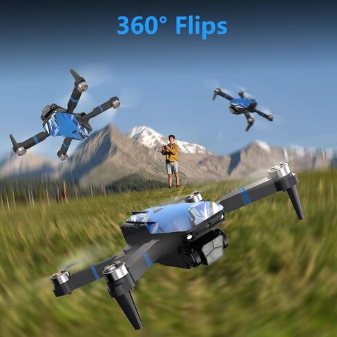 Drone with Camera for Adults LCD Screen FPV Live Video, Foldable RC Mini Drones for Kids, Quadcopter with Brushless Motor 270° Obstacle Avoidance, Support 32G SD Card Under 250G Gift for the Children in Kuwait