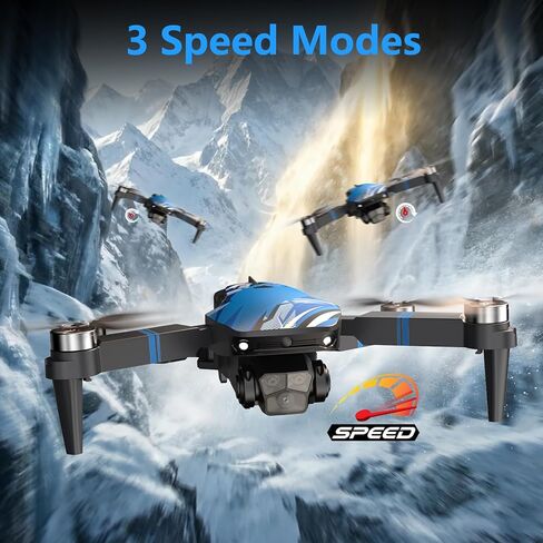 Drone with Camera for Adults LCD Screen FPV Live Video, Foldable RC Mini Drones for Kids, Quadcopter with Brushless Motor 270° Obstacle Avoidance, Support 32G SD Card Under 250G Gift for the Children in Kuwait