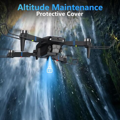 Drone with Camera for Adults LCD Screen FPV Live Video, Foldable RC Mini Drones for Kids, Quadcopter with Brushless Motor 270° Obstacle Avoidance, Support 32G SD Card Under 250G Gift for the Children in Kuwait