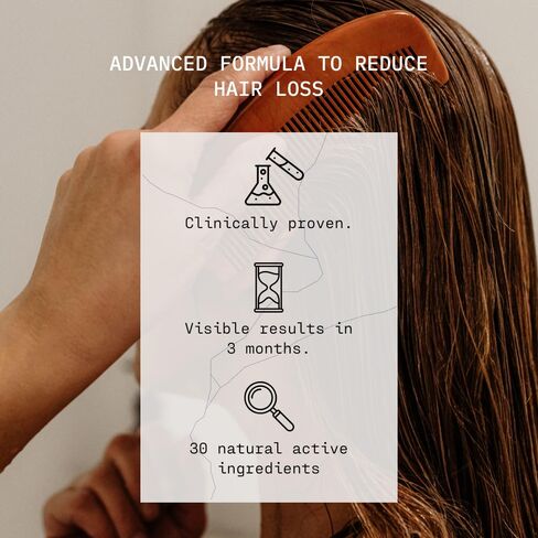 Liquid Hair Growth Supplement with Biotin. Ready-to-Drink. Clinically Proven for Stronger and Shinier Hair, Less Shedding, + Scalp Coverage. Anti-Hair Loss. 28 Servings Ultimate Hair Booster in Kuwait