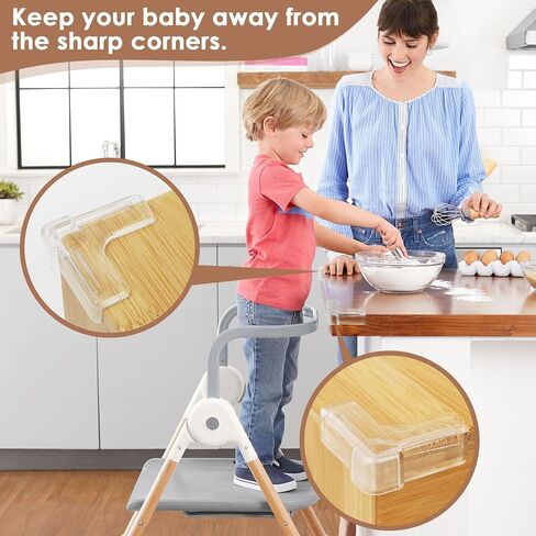 12 Pack Corner Protector Baby - New & Improved Edge Protector for Baby, Furniture Corner Edge Safety Bumpers, Clear Baby Proof Corners and Edges, Cushion to Cover Sharp Furniture & Table Edges in Kuwait