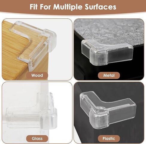 12 Pack Corner Protector Baby - New & Improved Edge Protector for Baby, Furniture Corner Edge Safety Bumpers, Clear Baby Proof Corners and Edges, Cushion to Cover Sharp Furniture & Table Edges in Kuwait