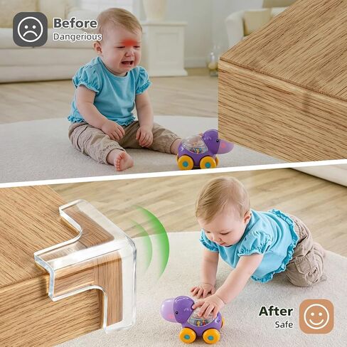 Corner Protector Baby, Large Table Corner Protectors Guards, 8 Pack | Baby Proofing Furniture Corner & Edge Safety Bumpers Covers, Clear in Kuwait